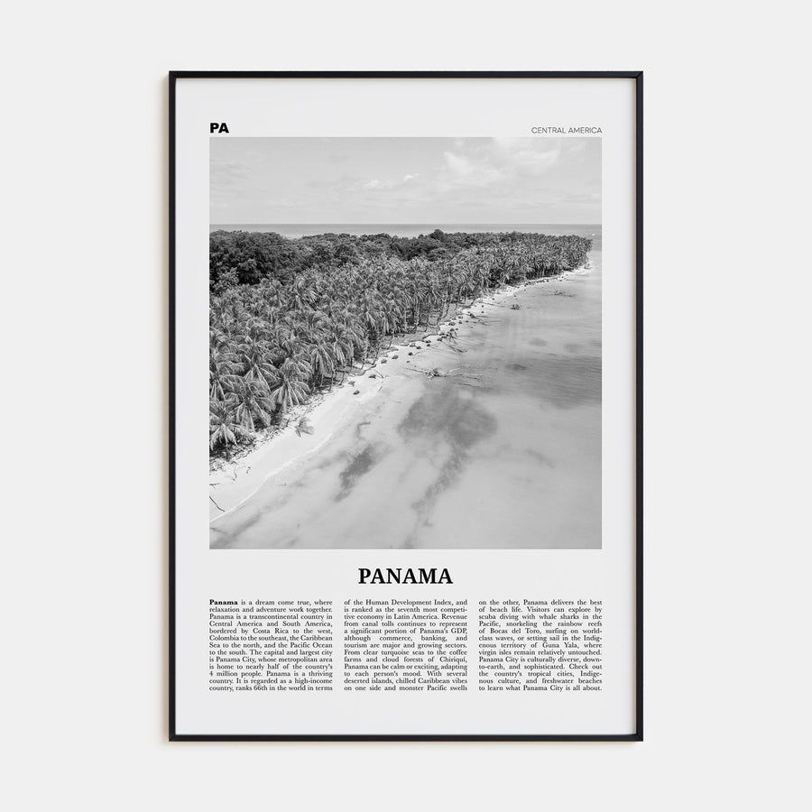 Panama Travel B&W No 3 Poster