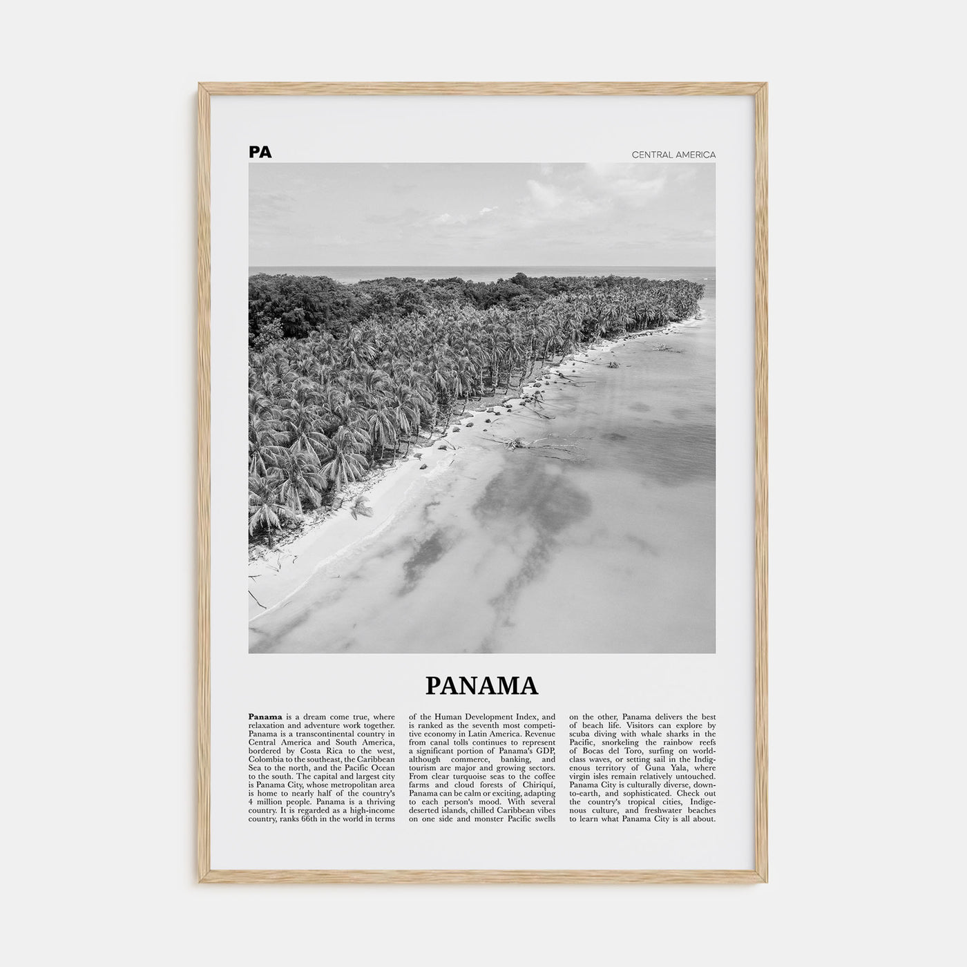 Panama Travel B&W No 3 Poster