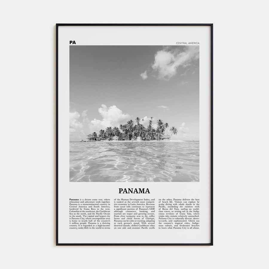 Panama Travel B&W No 4 Poster