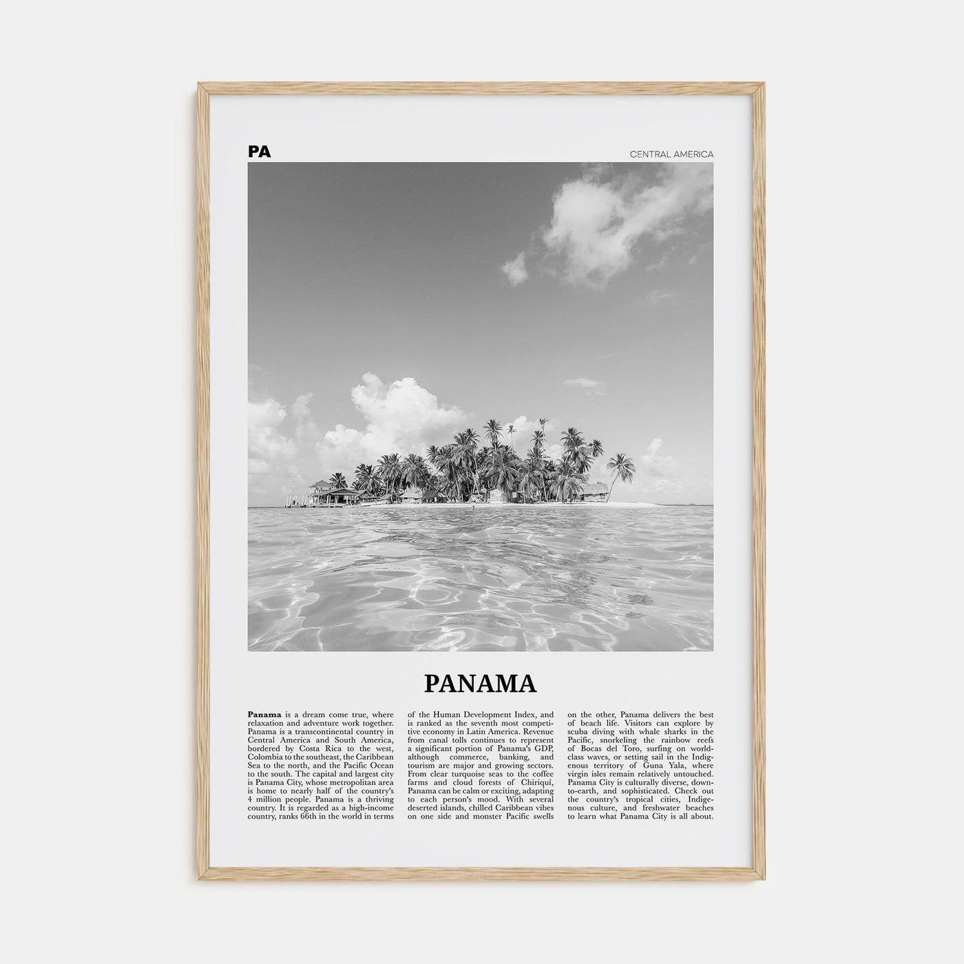 Panama Travel B&W No 4 Poster
