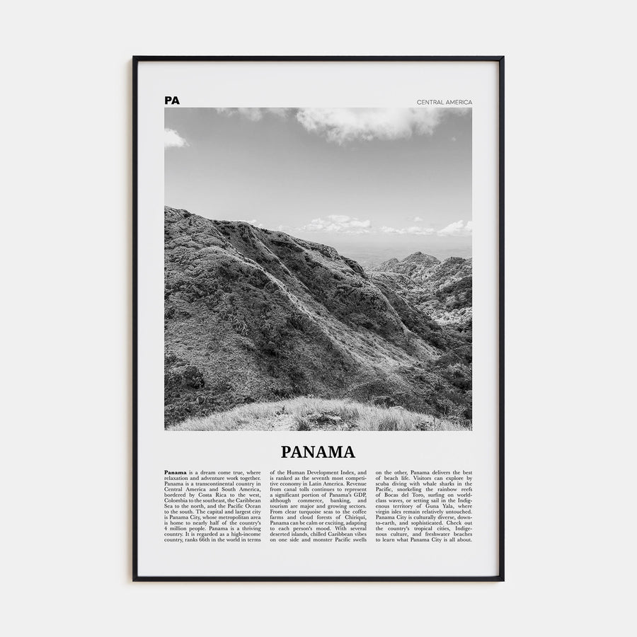 Panama Travel B&W No 5 Poster