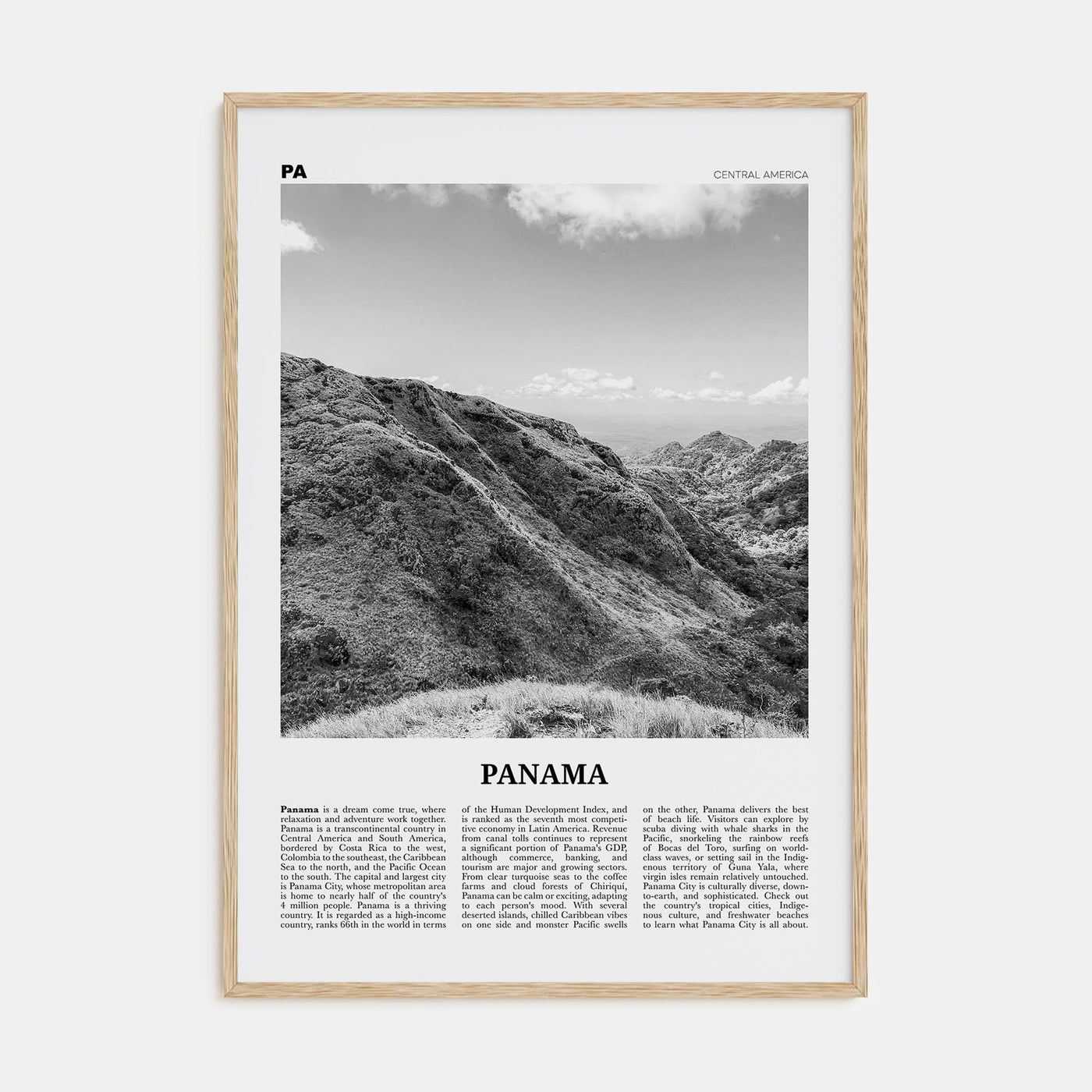 Panama Travel B&W No 5 Poster