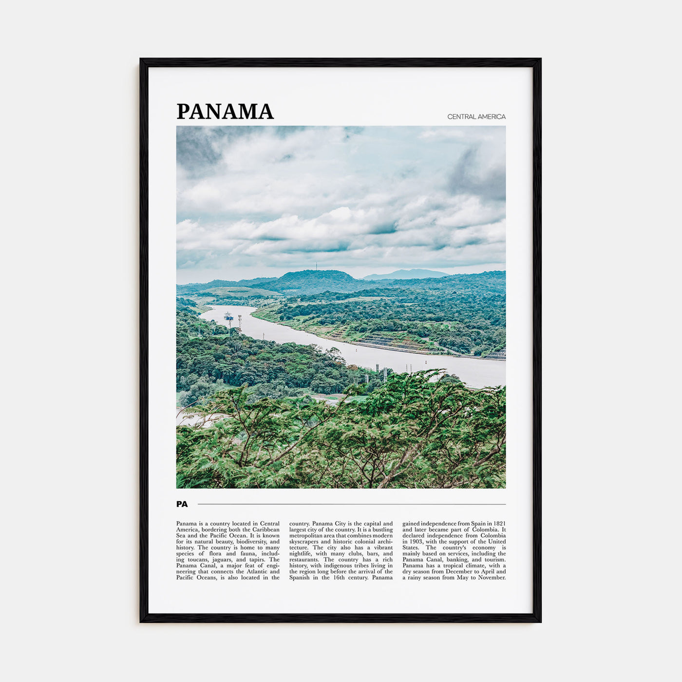 Panama Travel Color Poster