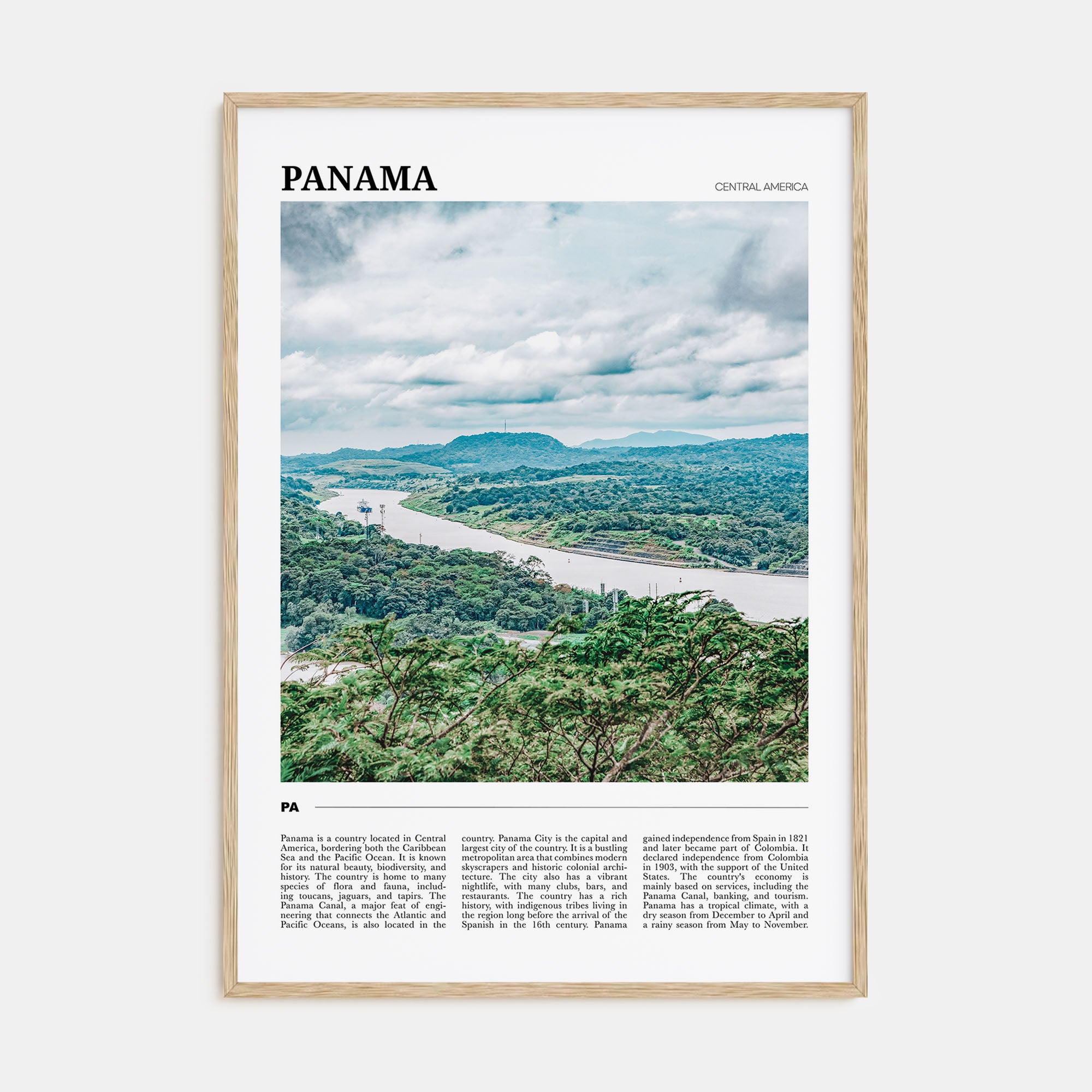Panama Travel Color Poster