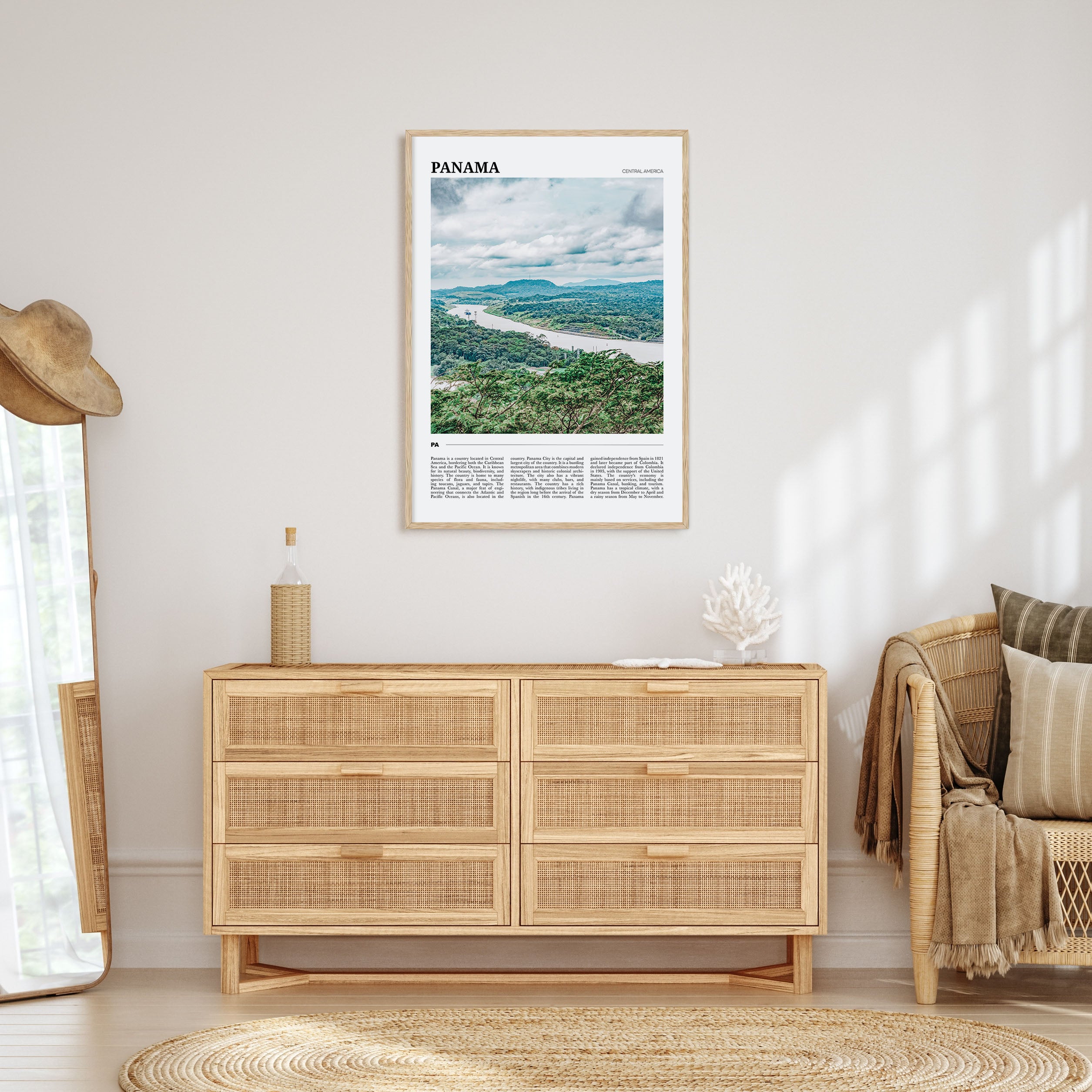 Panama Travel Color Poster