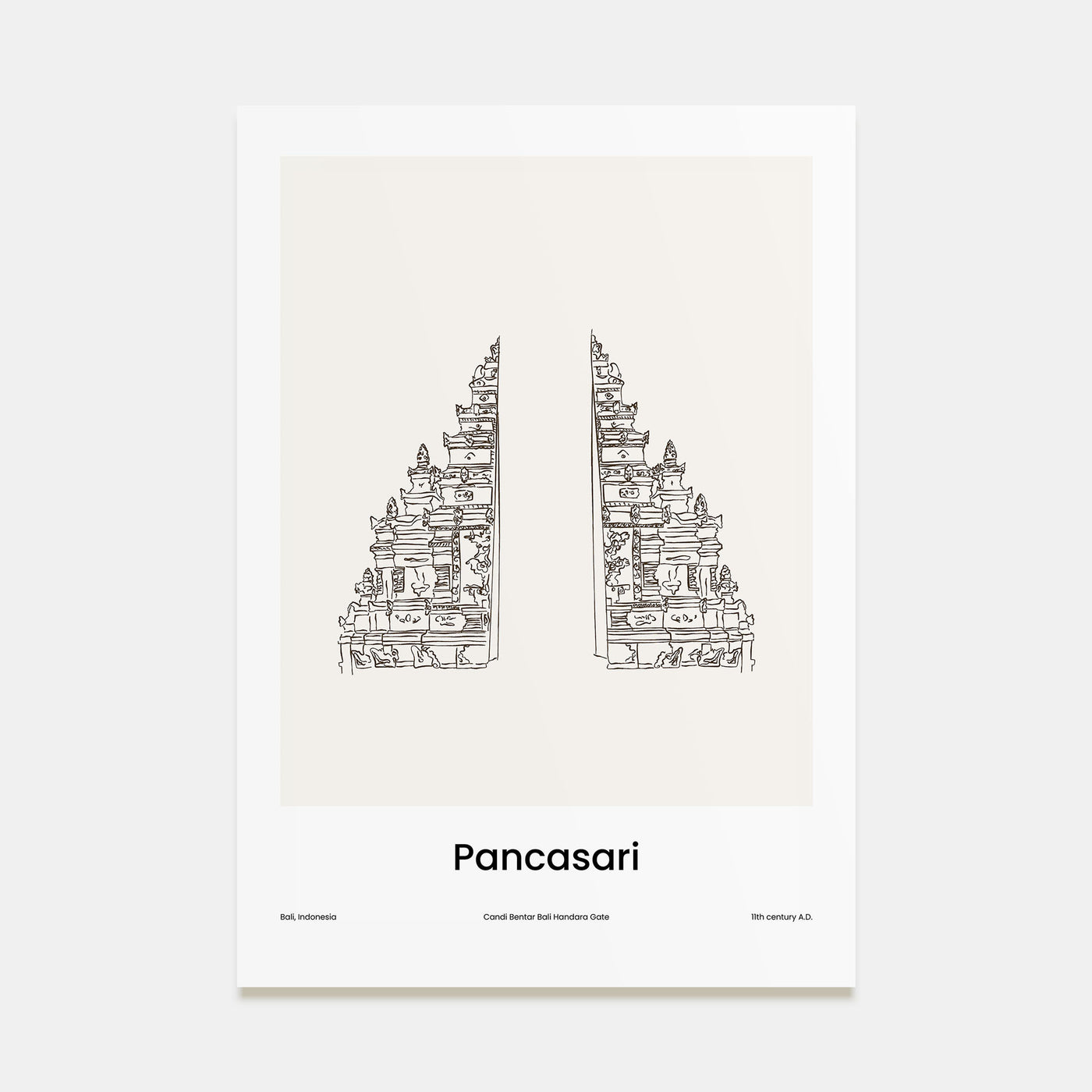 Pancasari Drawn Poster