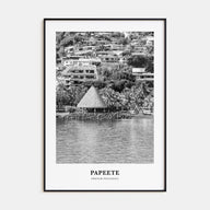 Papeete Portrait B&W Poster