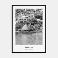 Papeete Portrait B&W Poster