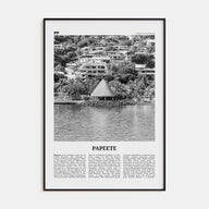 Papeete Travel B&W Poster