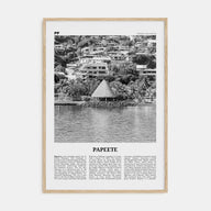 Papeete Travel B&W Poster