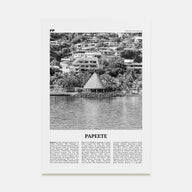 Papeete Travel B&W Poster