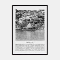 Papeete Travel B&W Poster