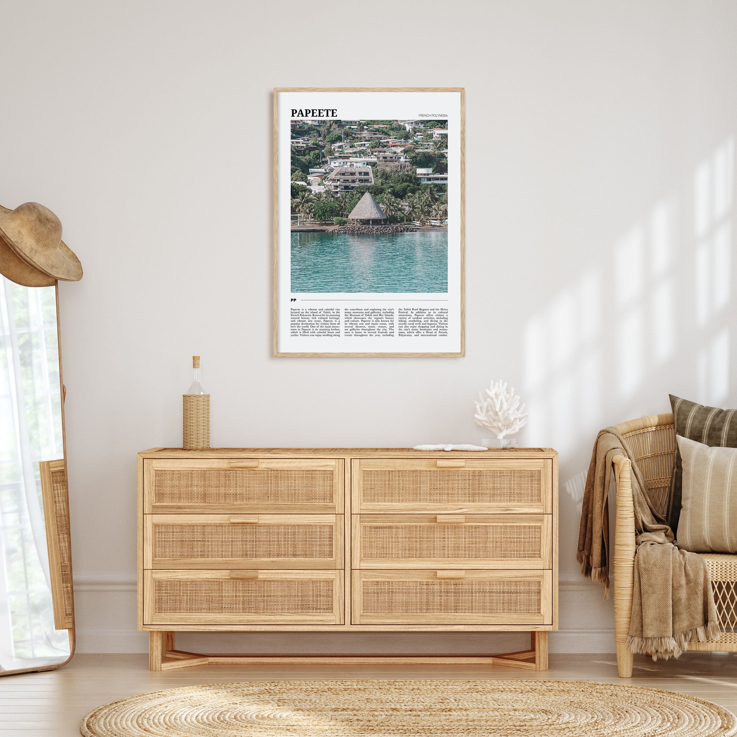 Papeete Travel Color Poster