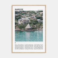 Papeete Travel Color Poster
