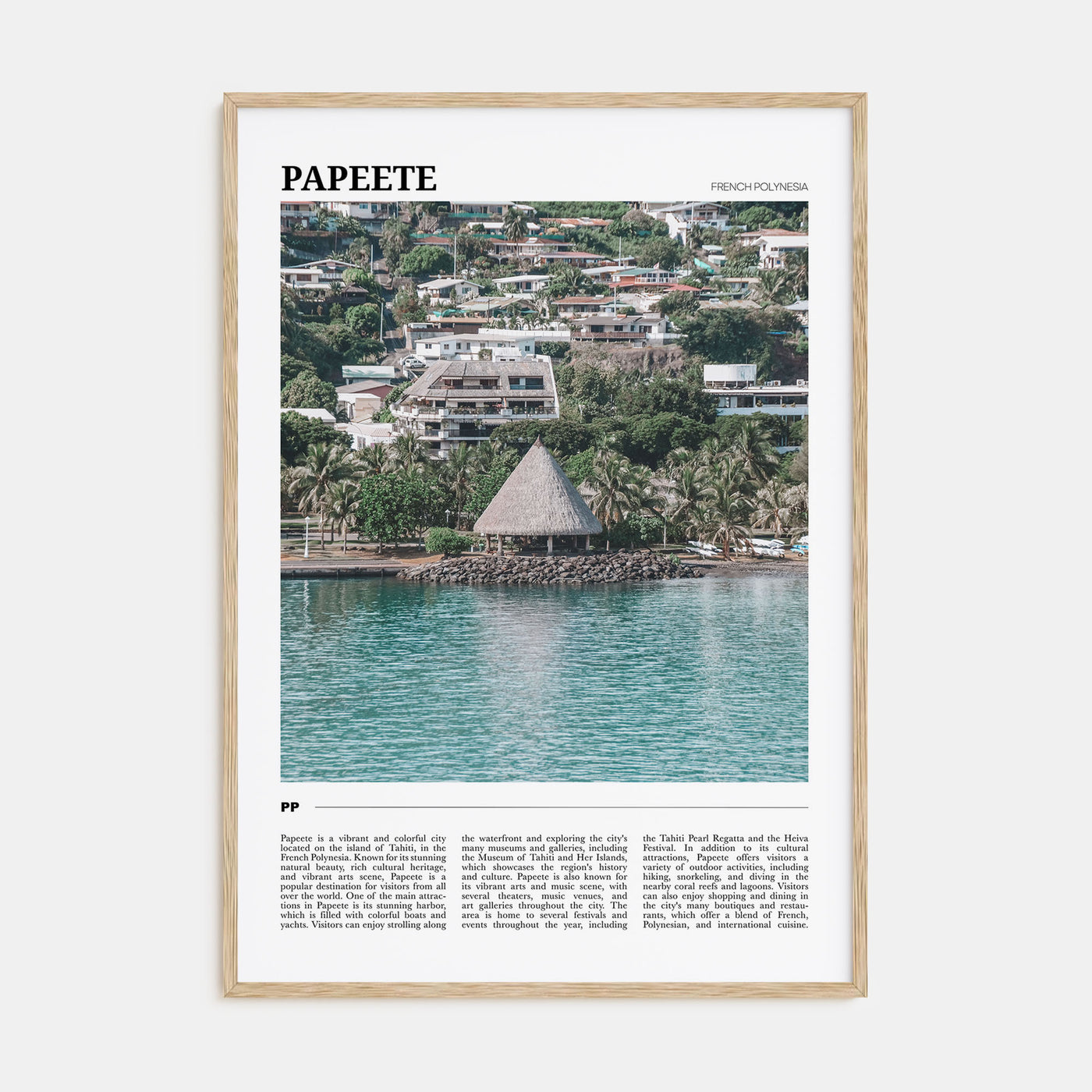 Papeete Travel Color Poster