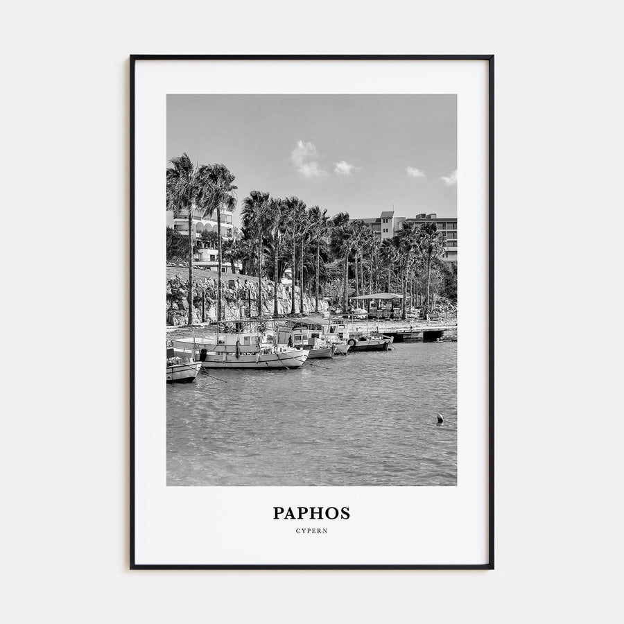 Paphos Portrait B&W Poster