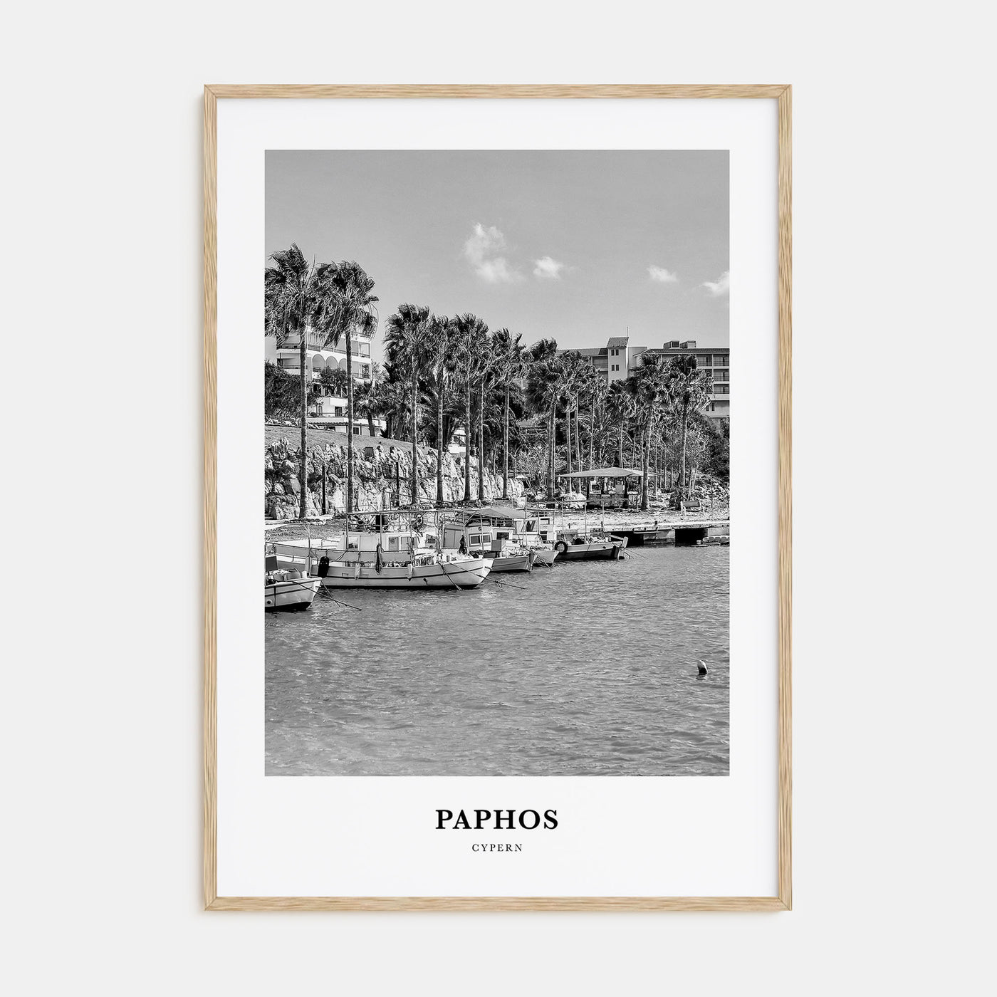 Paphos Portrait B&W Poster