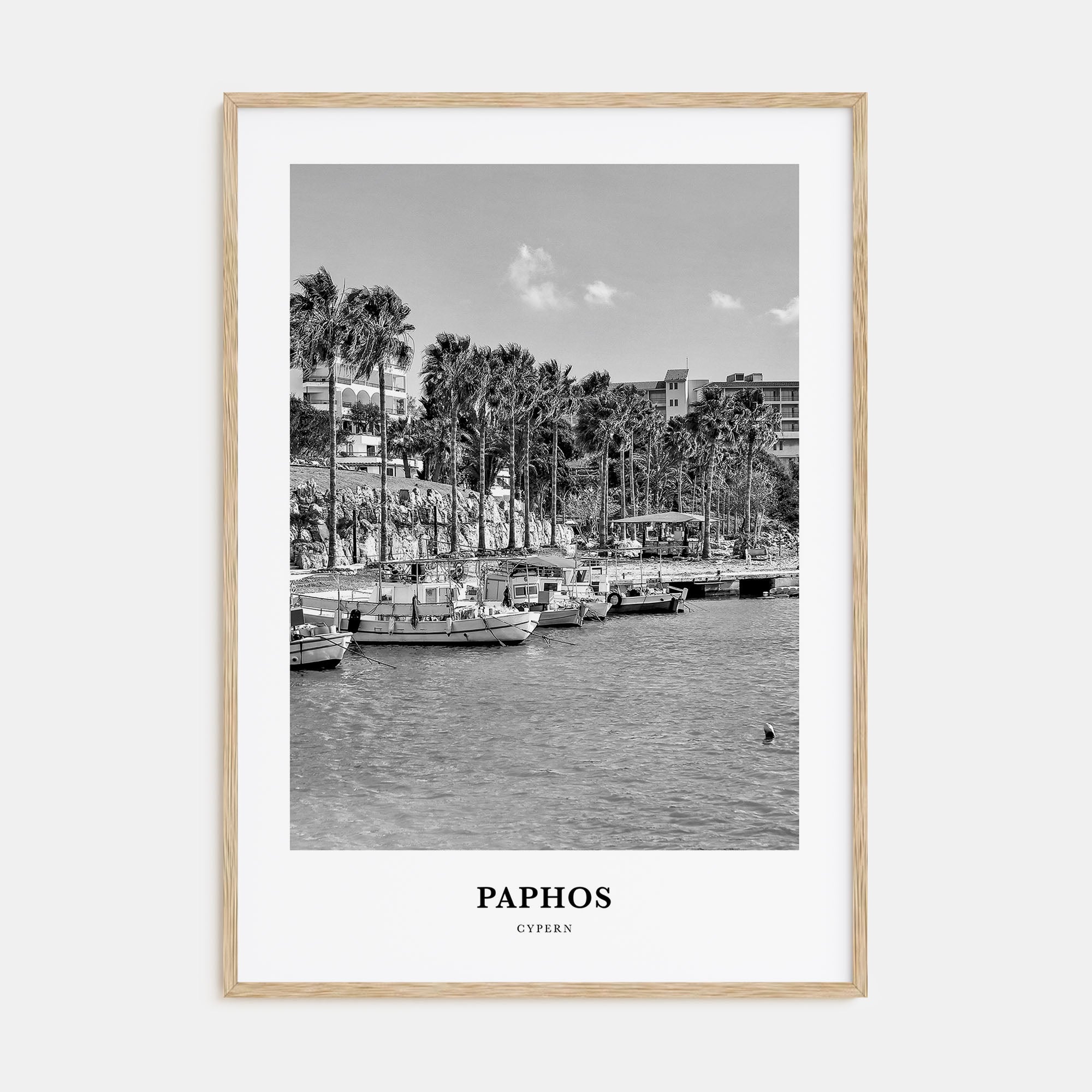 Paphos Portrait B&W Poster