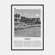 Paphos Travel B&W Poster