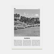 Paphos Travel B&W Poster