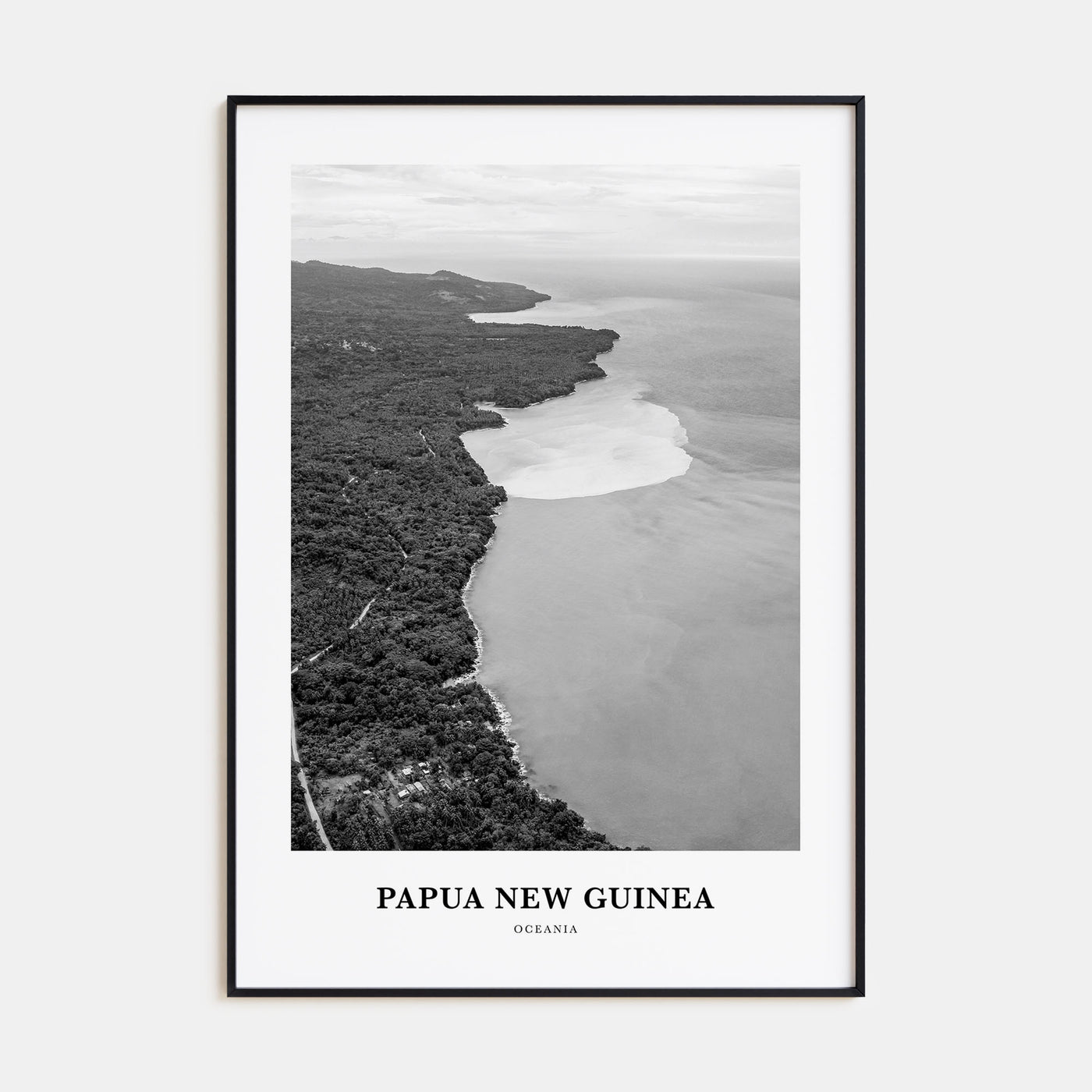 Papua New Guinea Portrait B&W Poster
