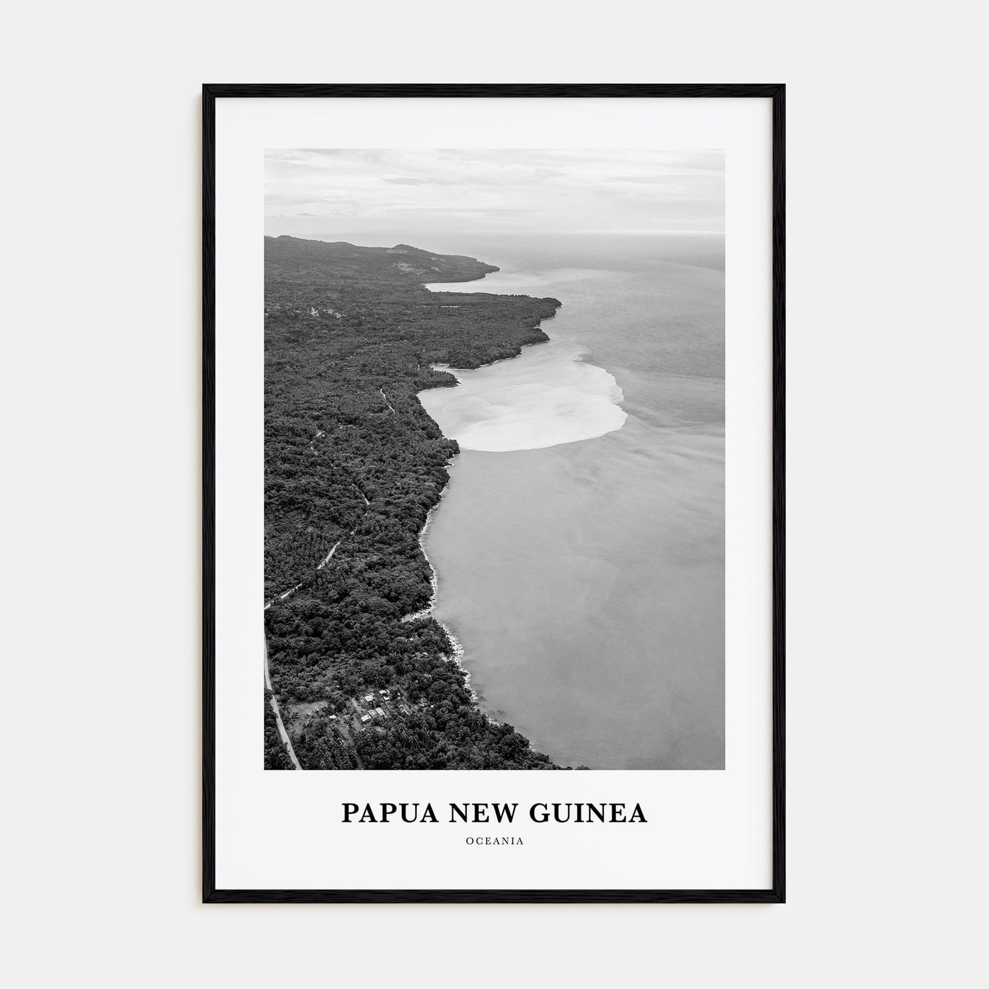 Papua New Guinea Portrait B&W Poster