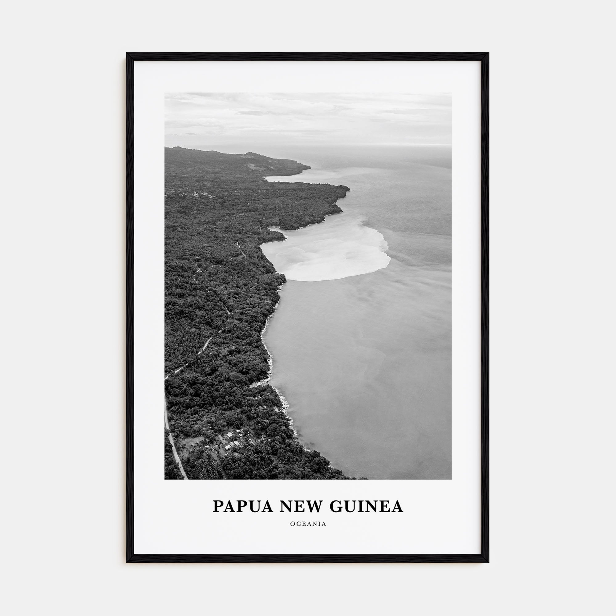 Papua New Guinea Portrait B&W Poster