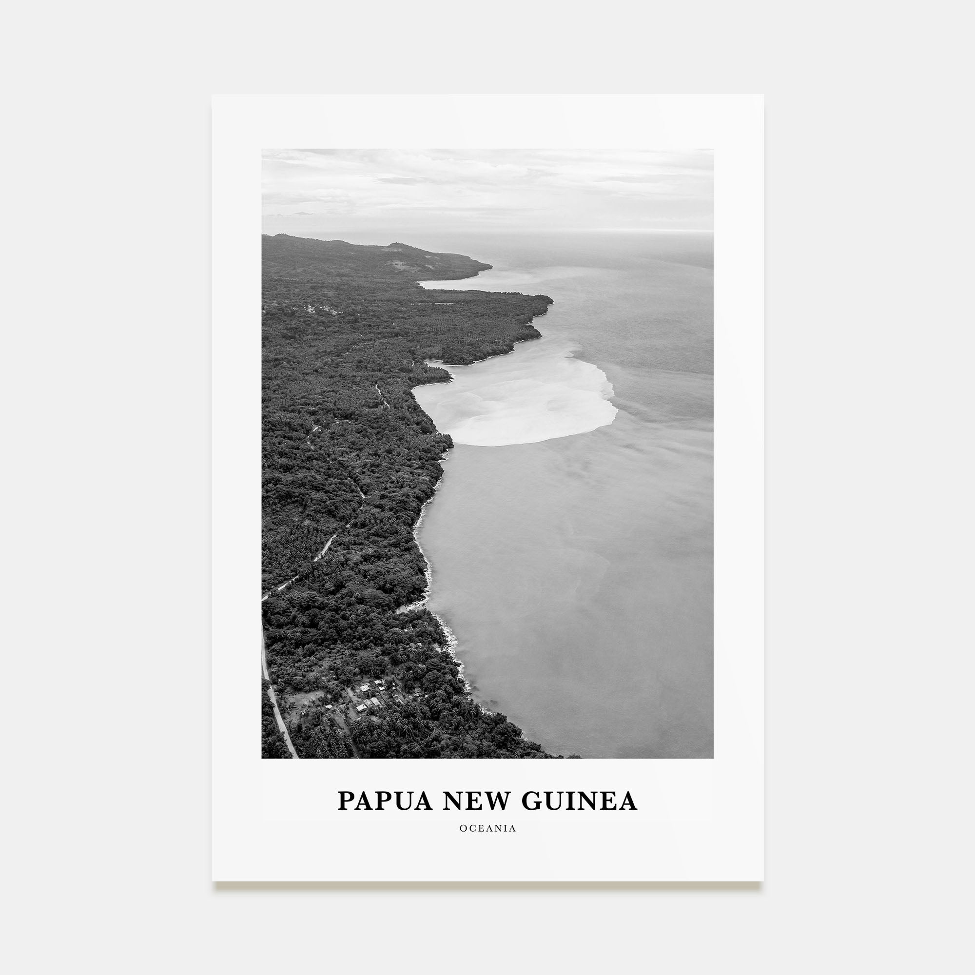 Papua New Guinea Portrait B&W Poster