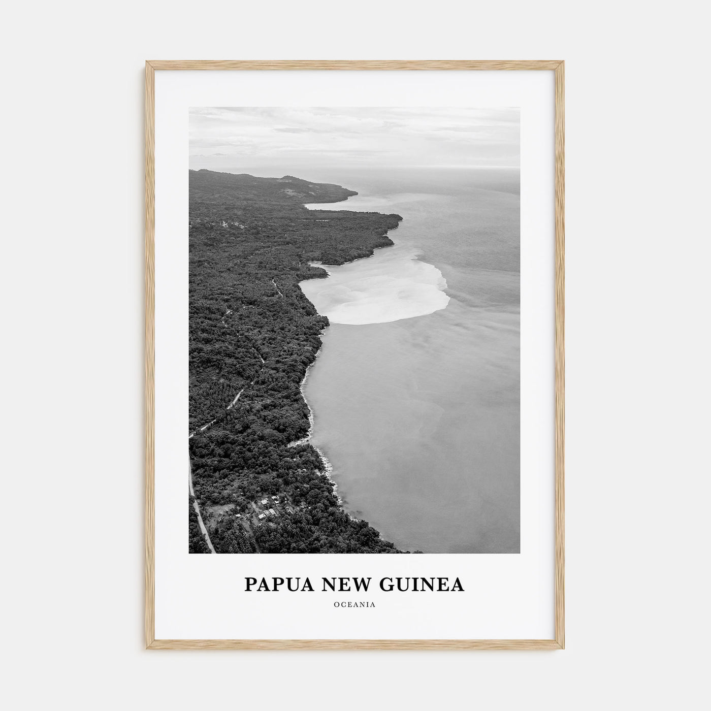 Papua New Guinea Portrait B&W Poster