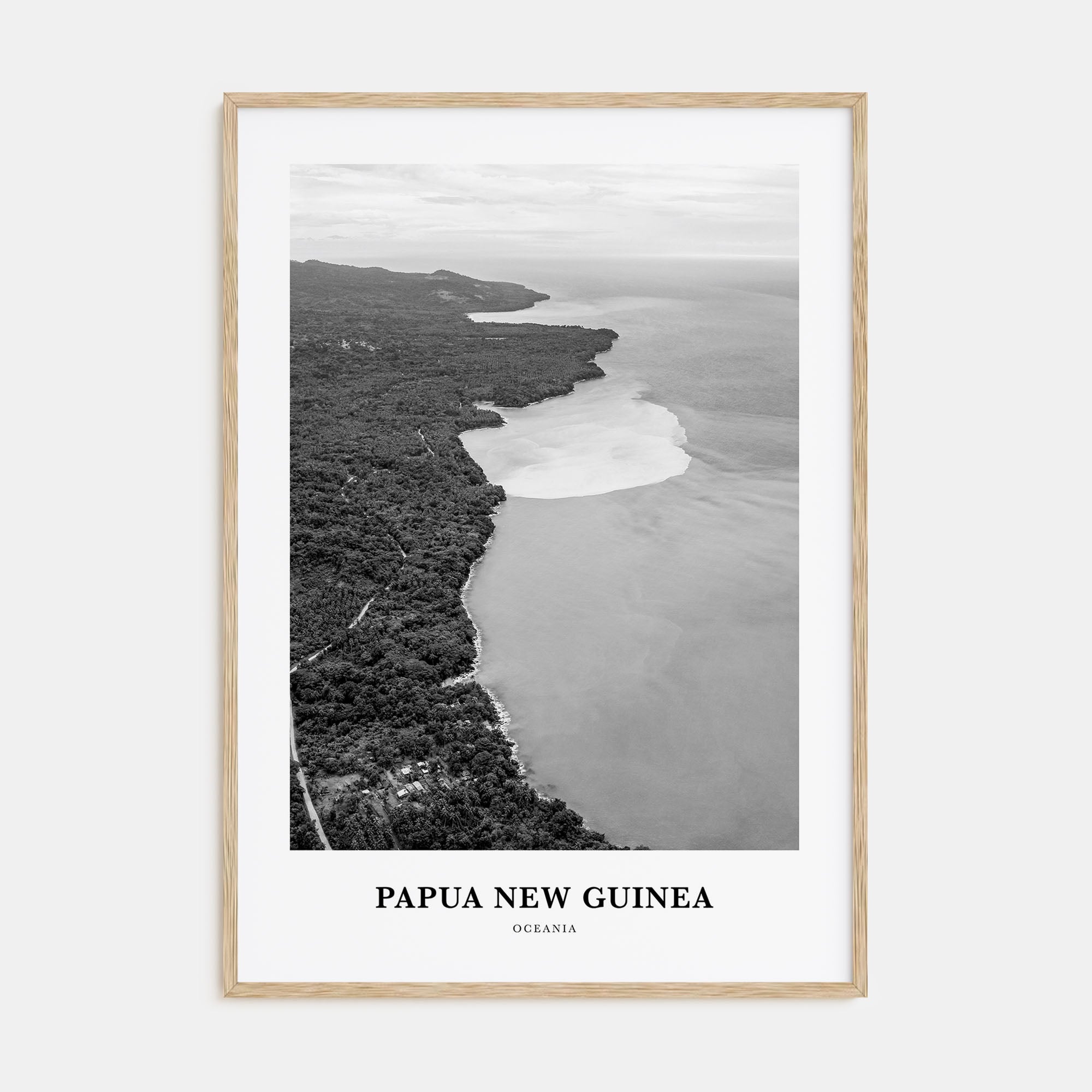 Papua New Guinea Portrait B&W Poster