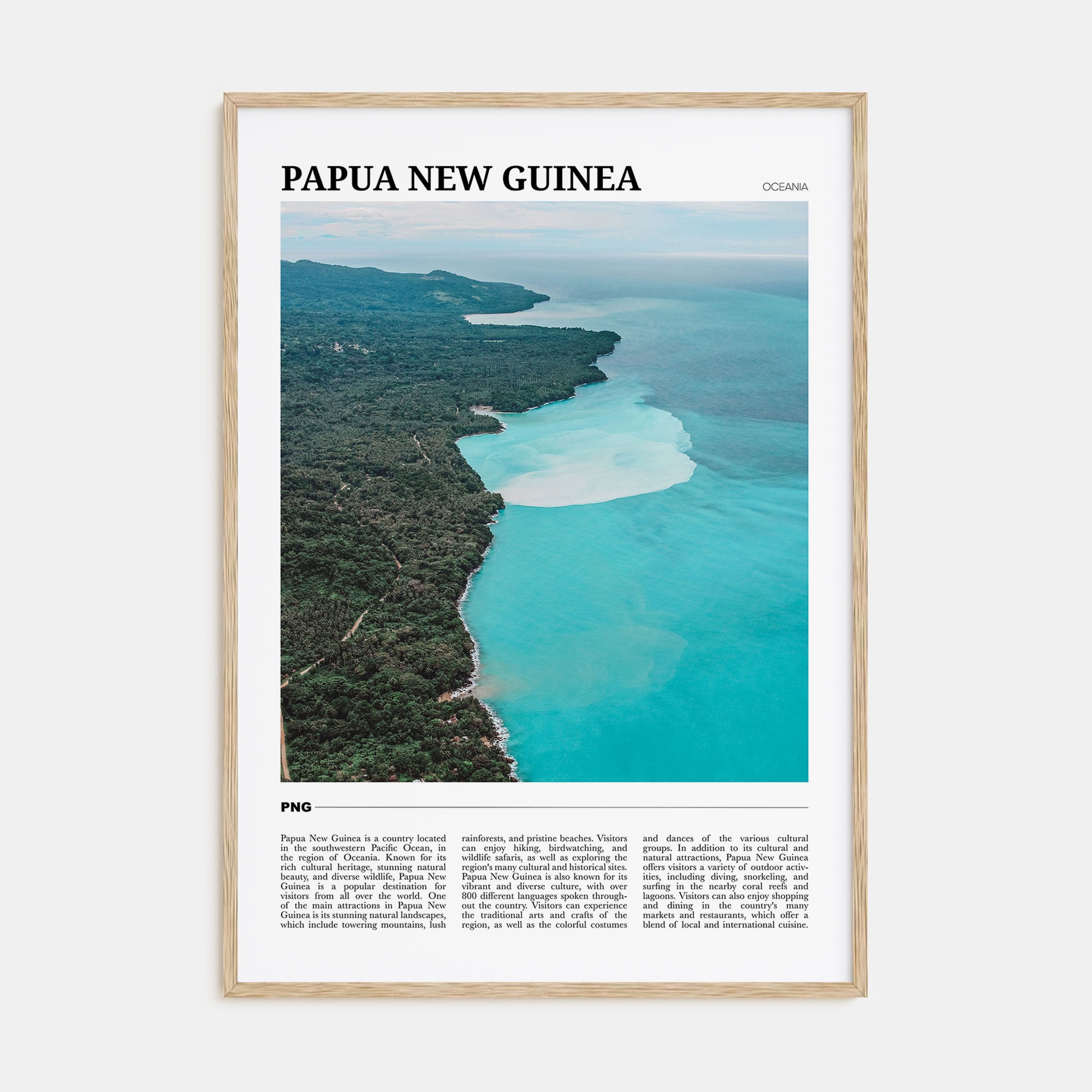 Papua New Guinea Travel Color Poster