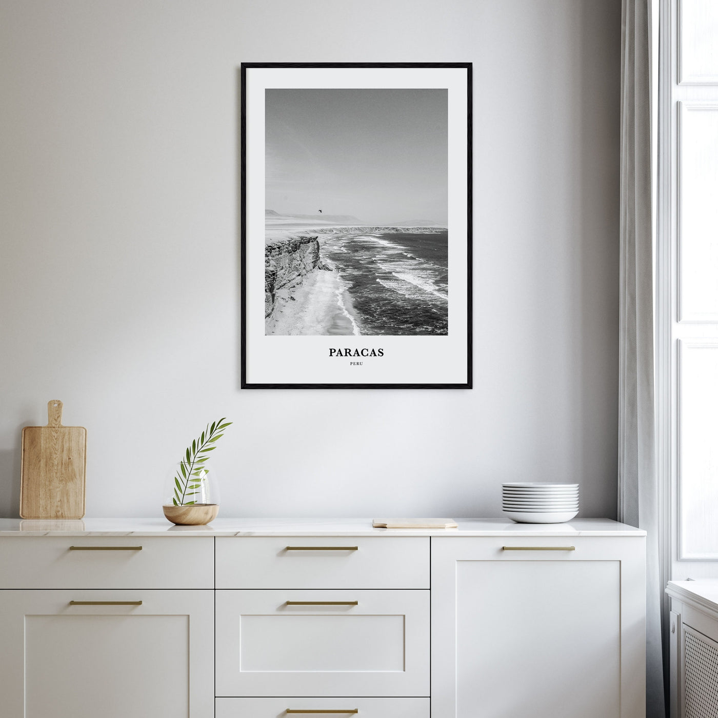 Paracas Portrait B&W Poster