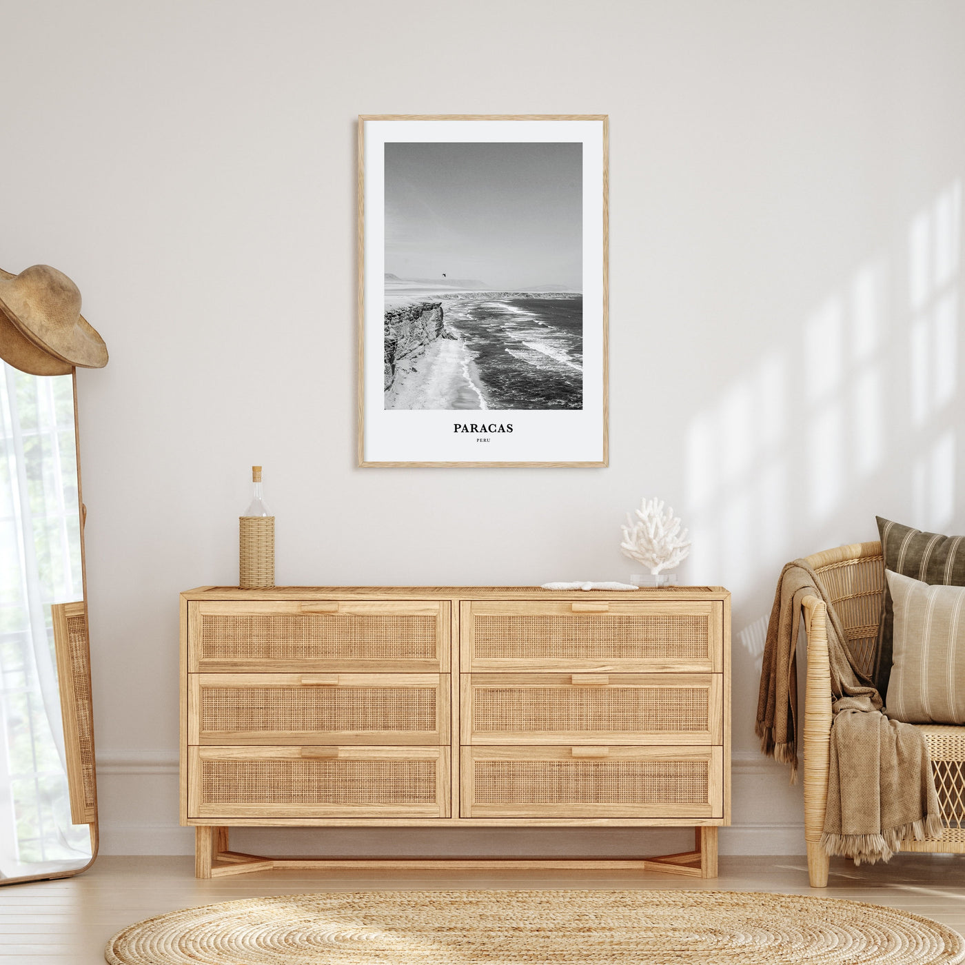 Paracas Portrait B&W Poster