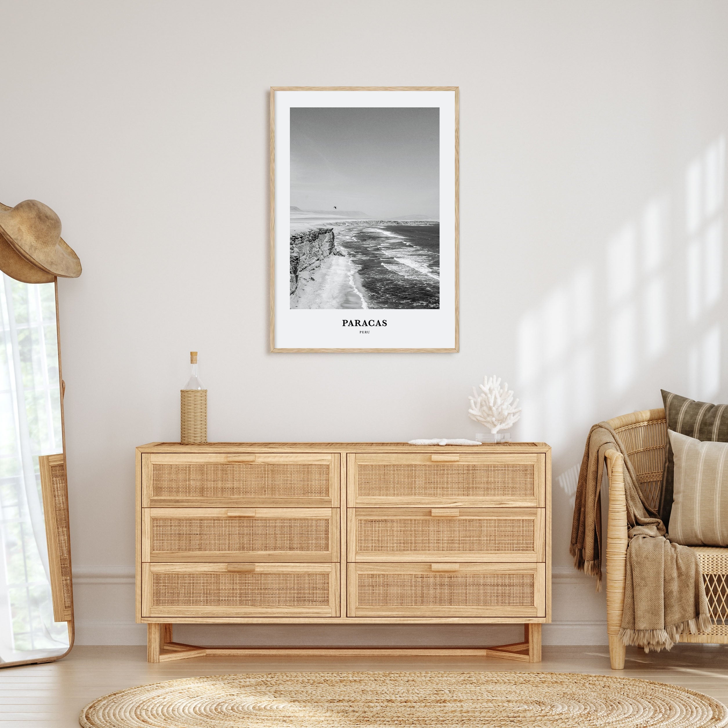 Paracas Portrait B&W Poster