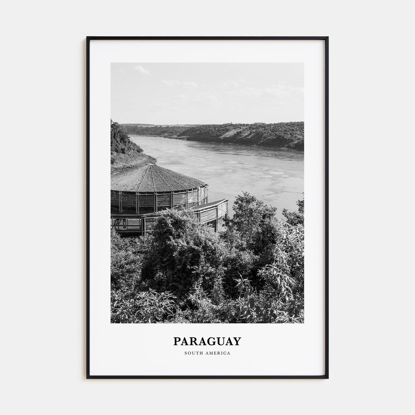 Paraguay Portrait B&W Poster