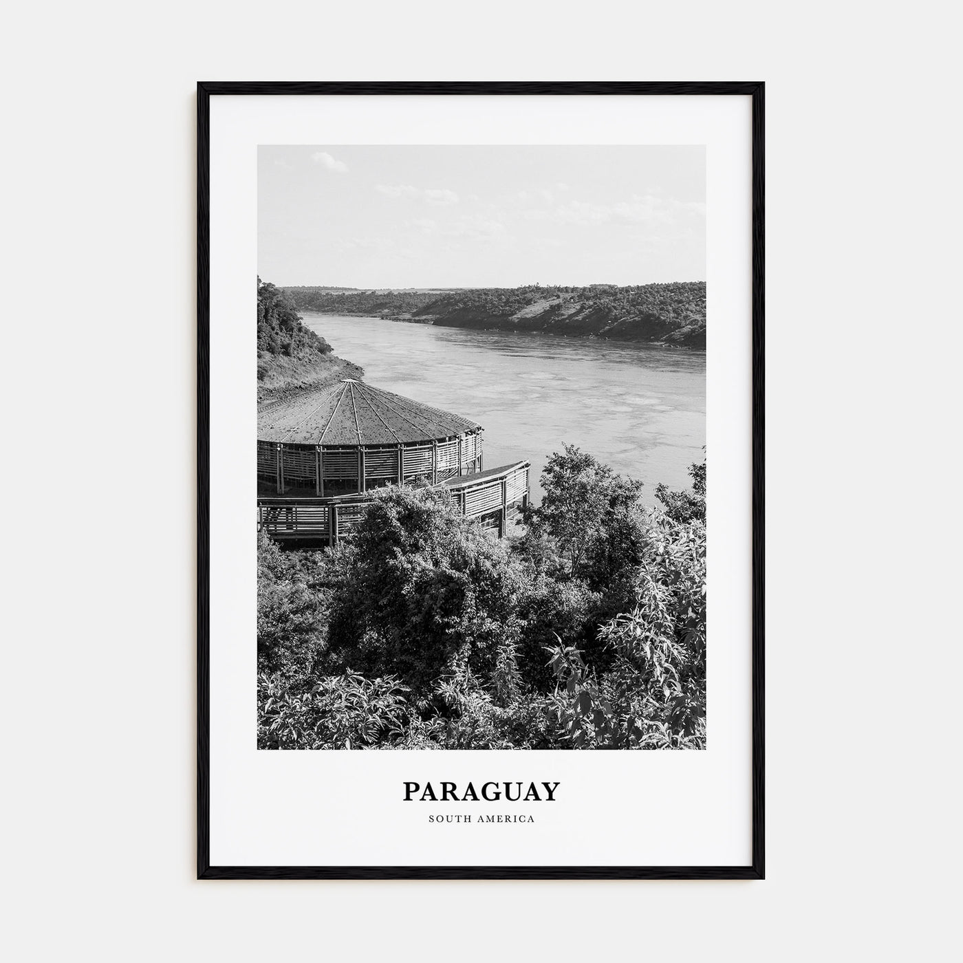 Paraguay Portrait B&W Poster