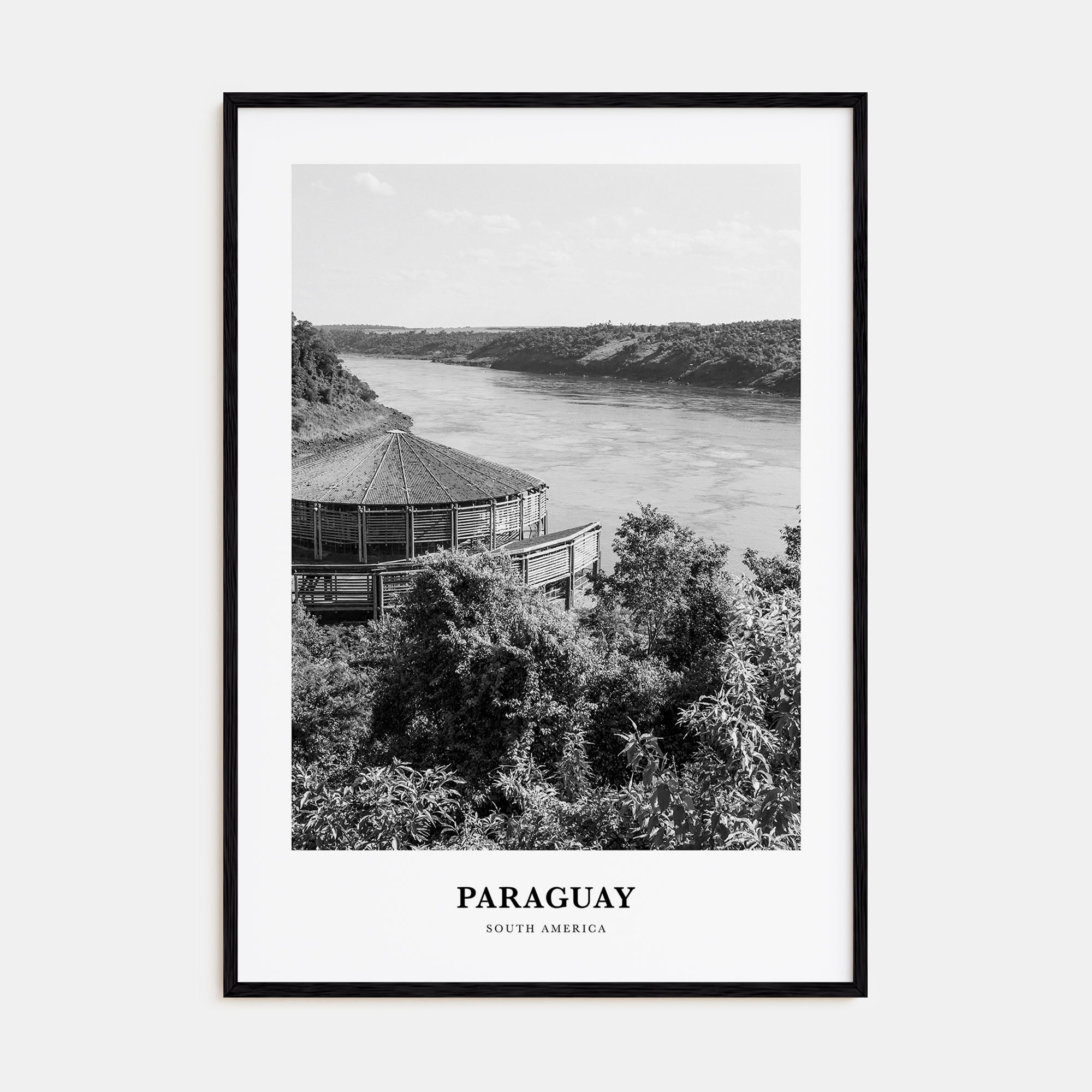 Paraguay Portrait B&W Poster