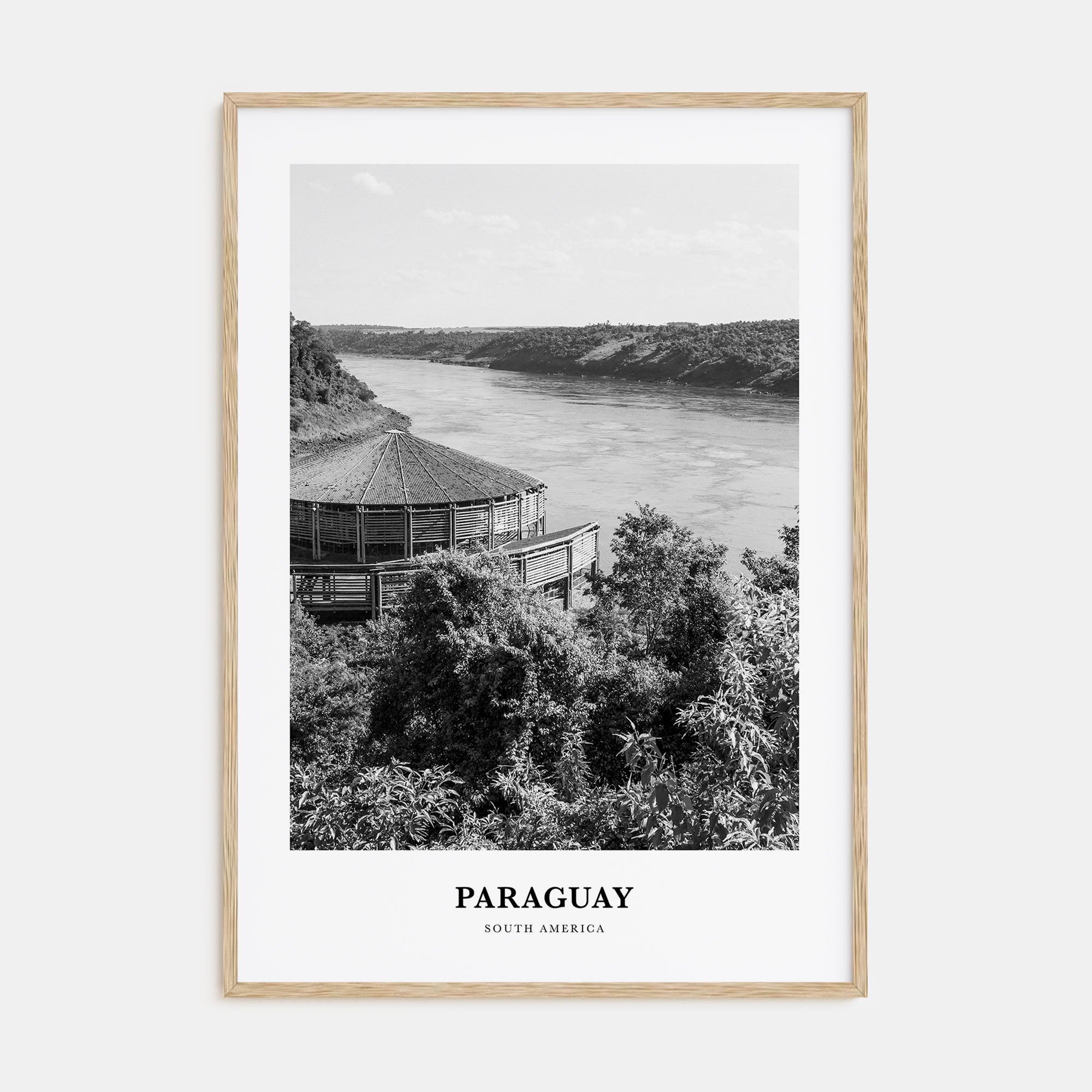 Paraguay Portrait B&W Poster