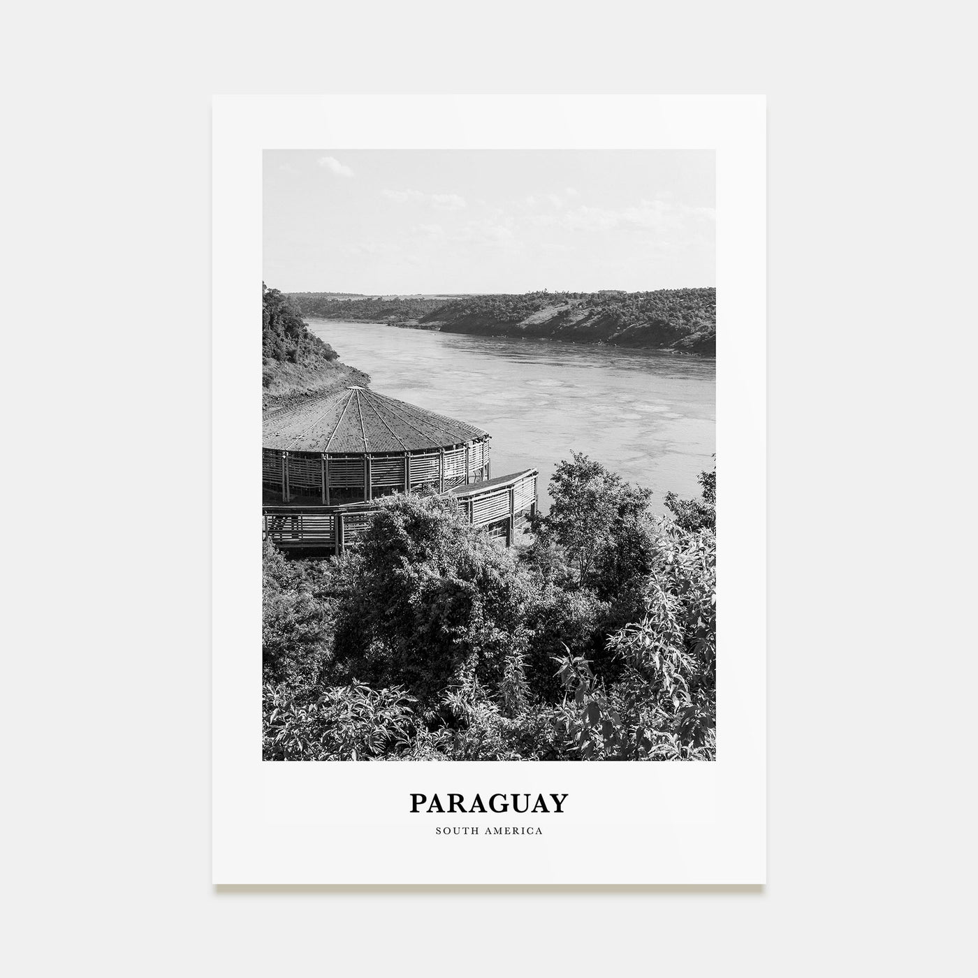 Paraguay Portrait B&W Poster