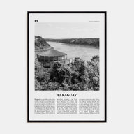 Paraguay Travel B&W No 1 Poster