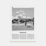 Paraguay Travel B&W No 2 Poster