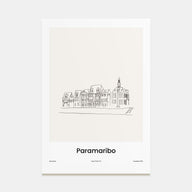 Paramaribo Drawn Poster