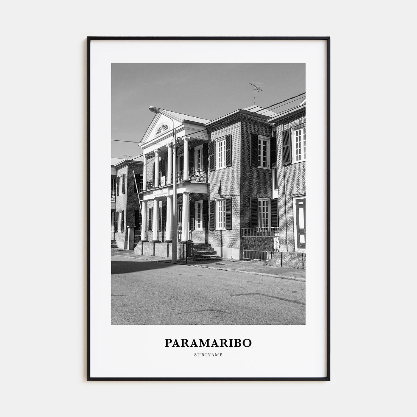Paramaribo Portrait B&W Poster