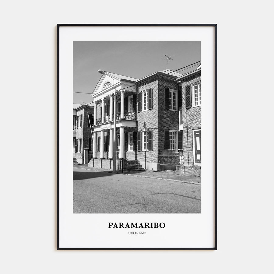Paramaribo Portrait B&W Poster