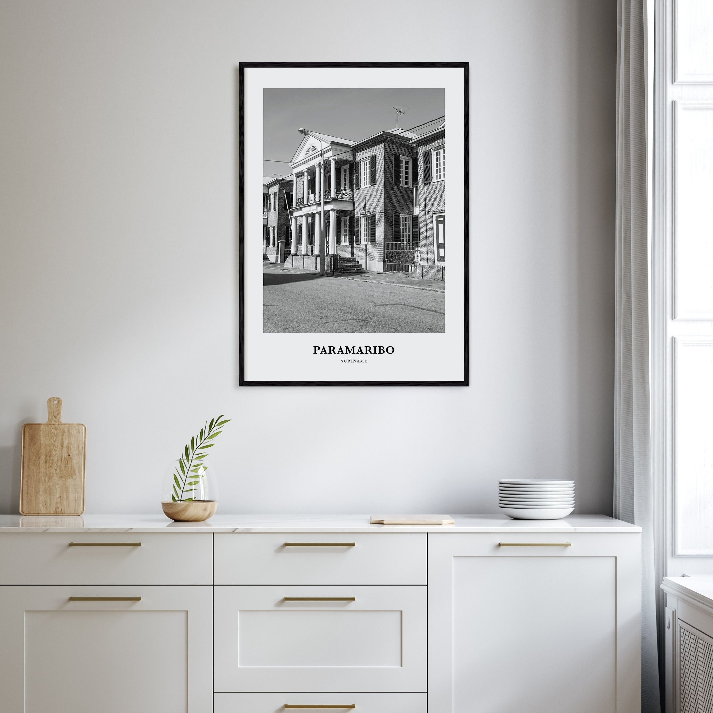 Paramaribo Portrait B&W Poster