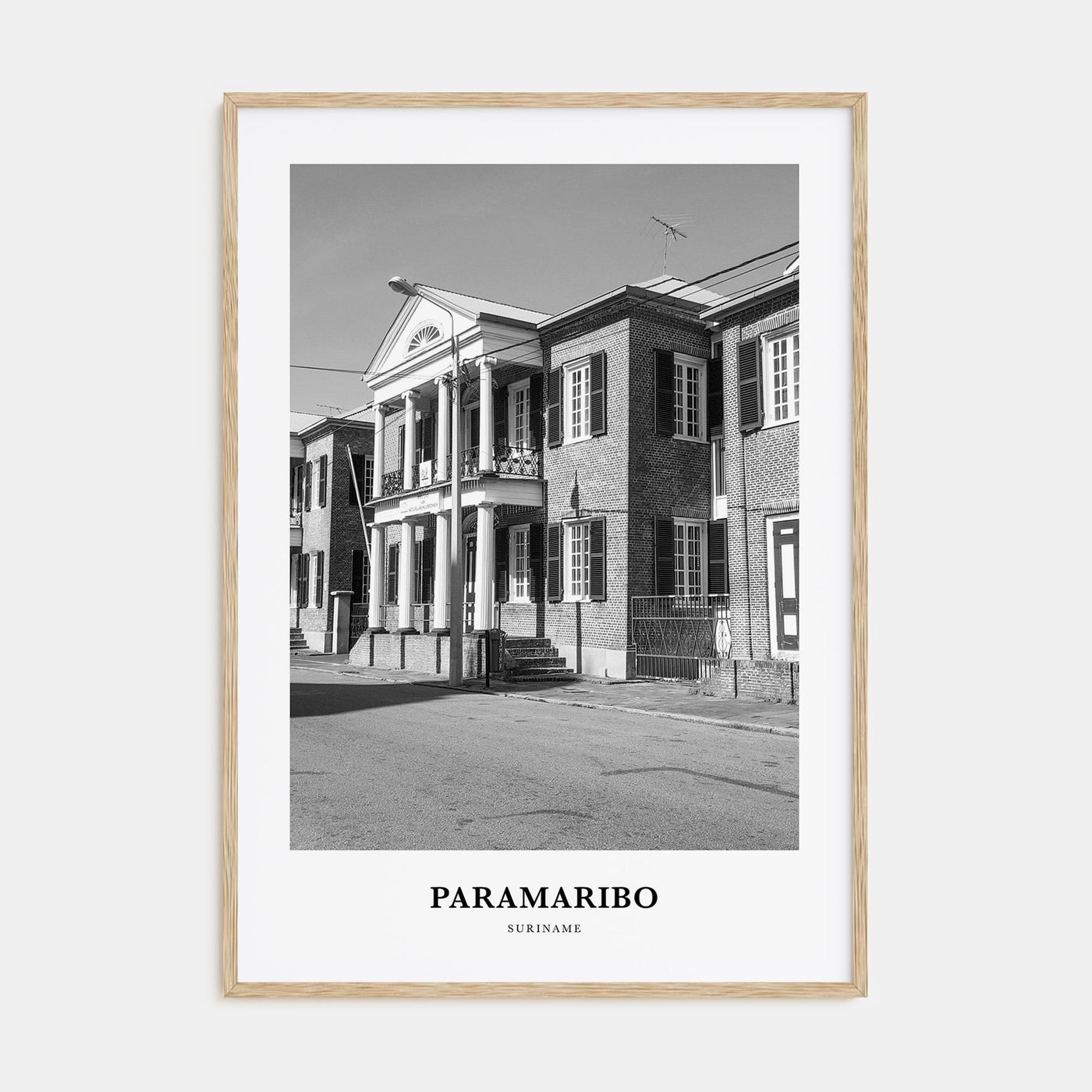 Paramaribo Portrait B&W Poster