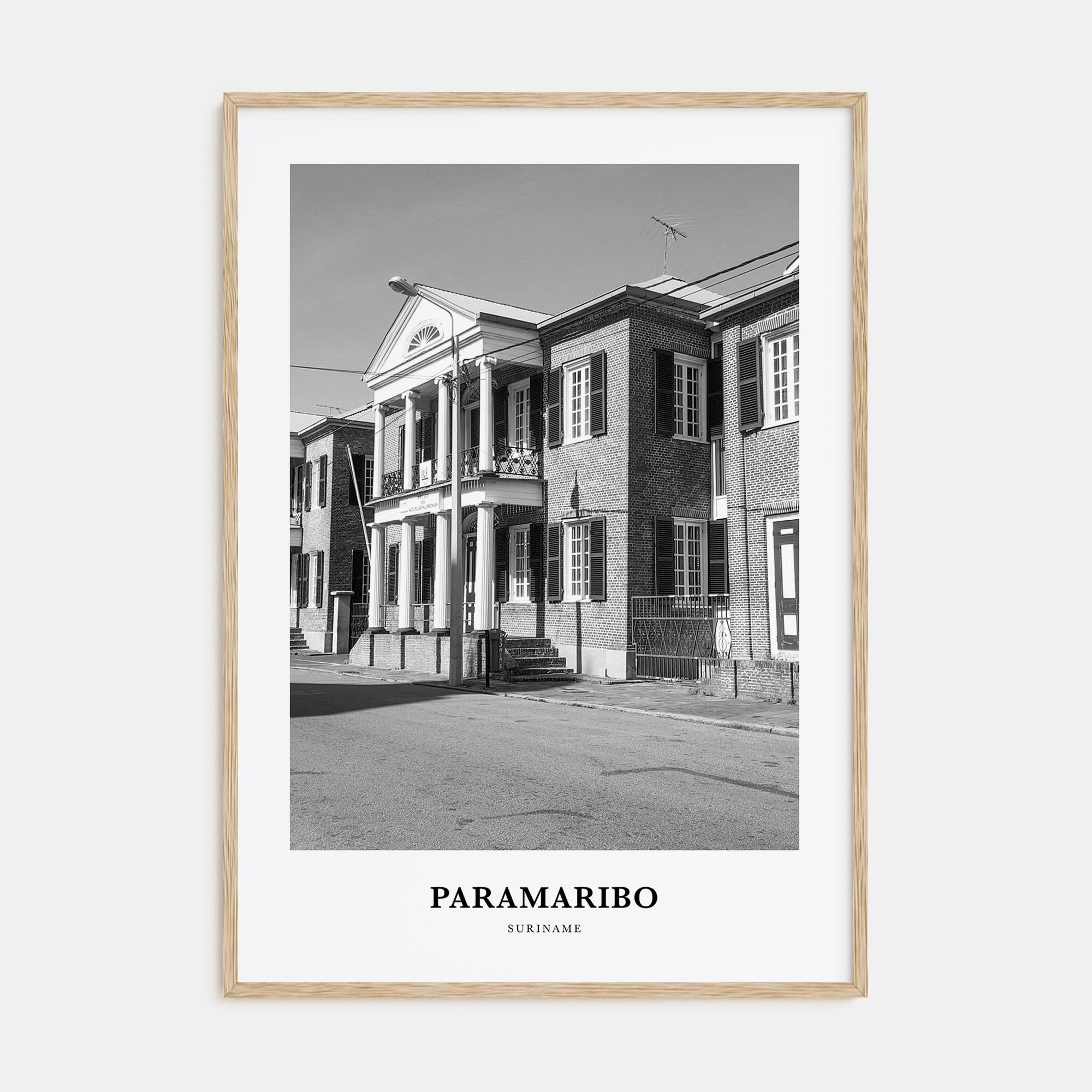 Paramaribo Portrait B&W Poster