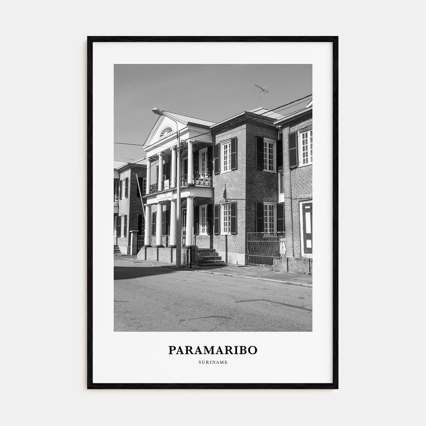 Paramaribo Portrait B&W Poster