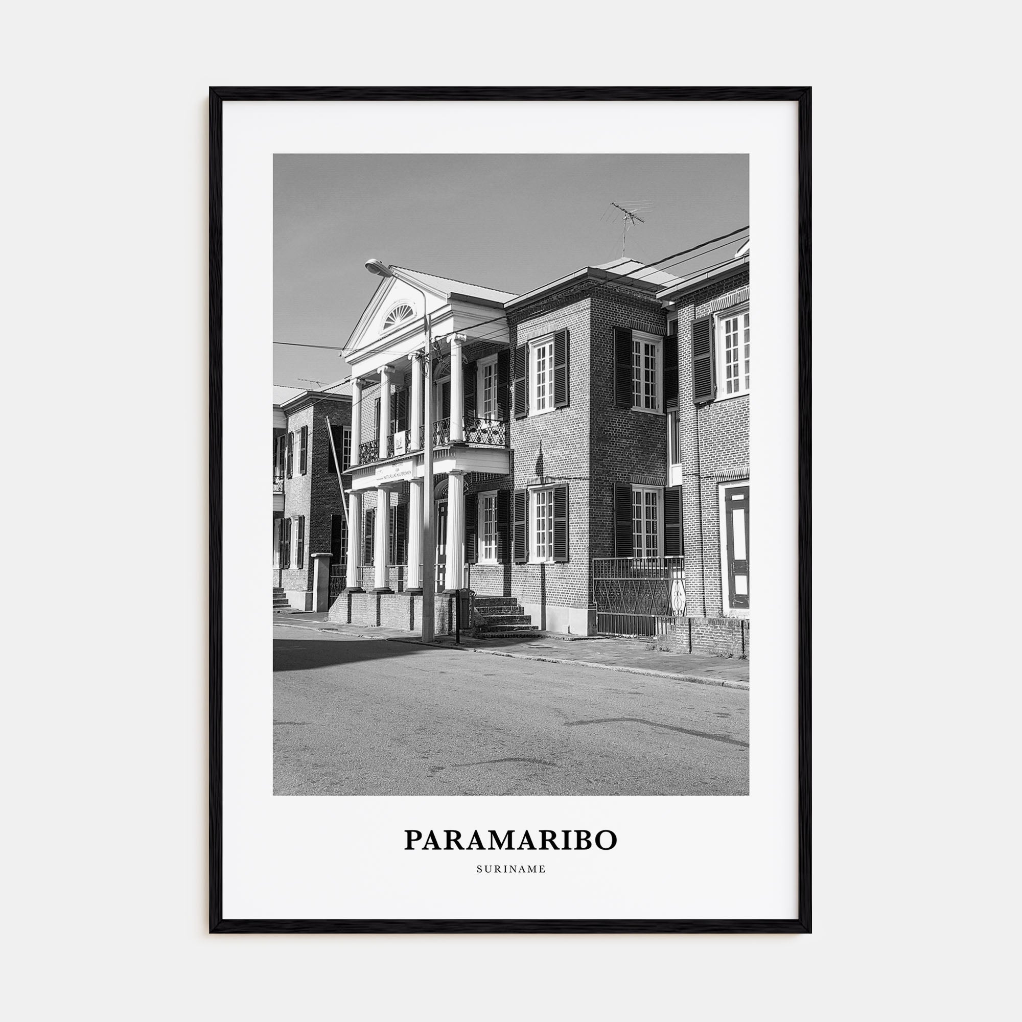 Paramaribo Portrait B&W Poster