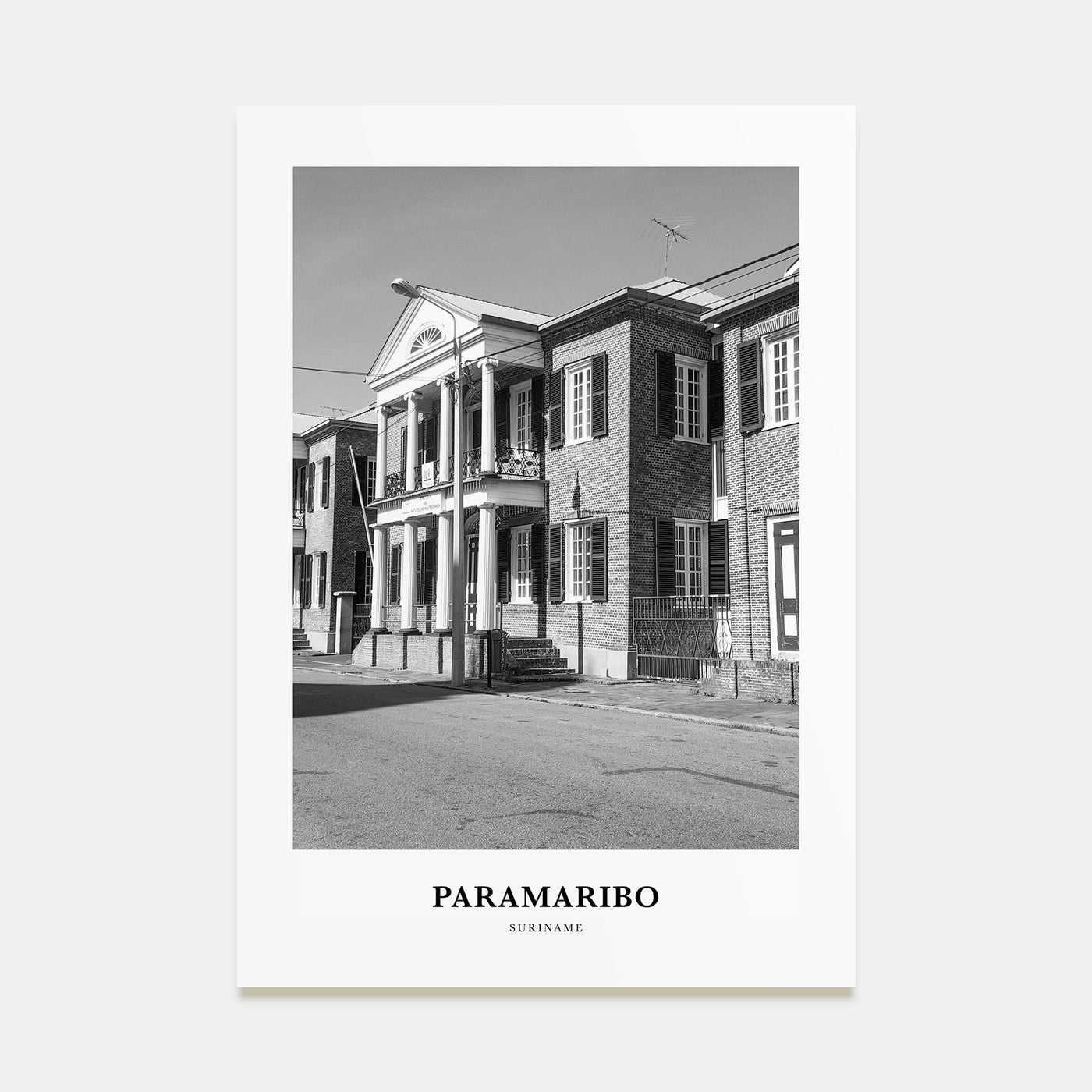 Paramaribo Portrait B&W Poster